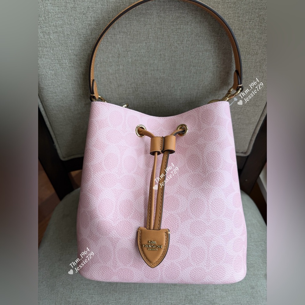 NWT！COACH Rowan Bucket Bag In Signature Canvas With Charms（CEA23）fast shipping - Picture 2 of 15